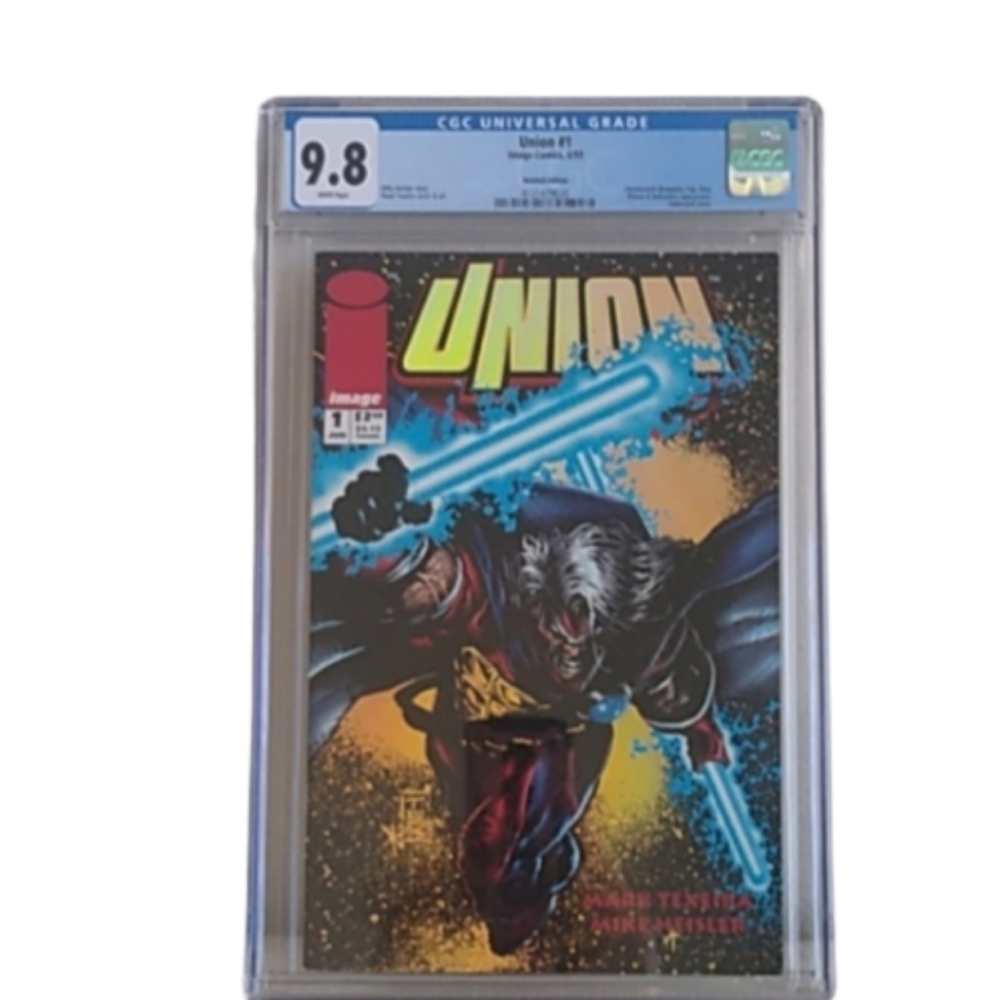 Image Comics Union #1 6/93 9.8 CGC Graded Embossed Cover Holofoil Edition